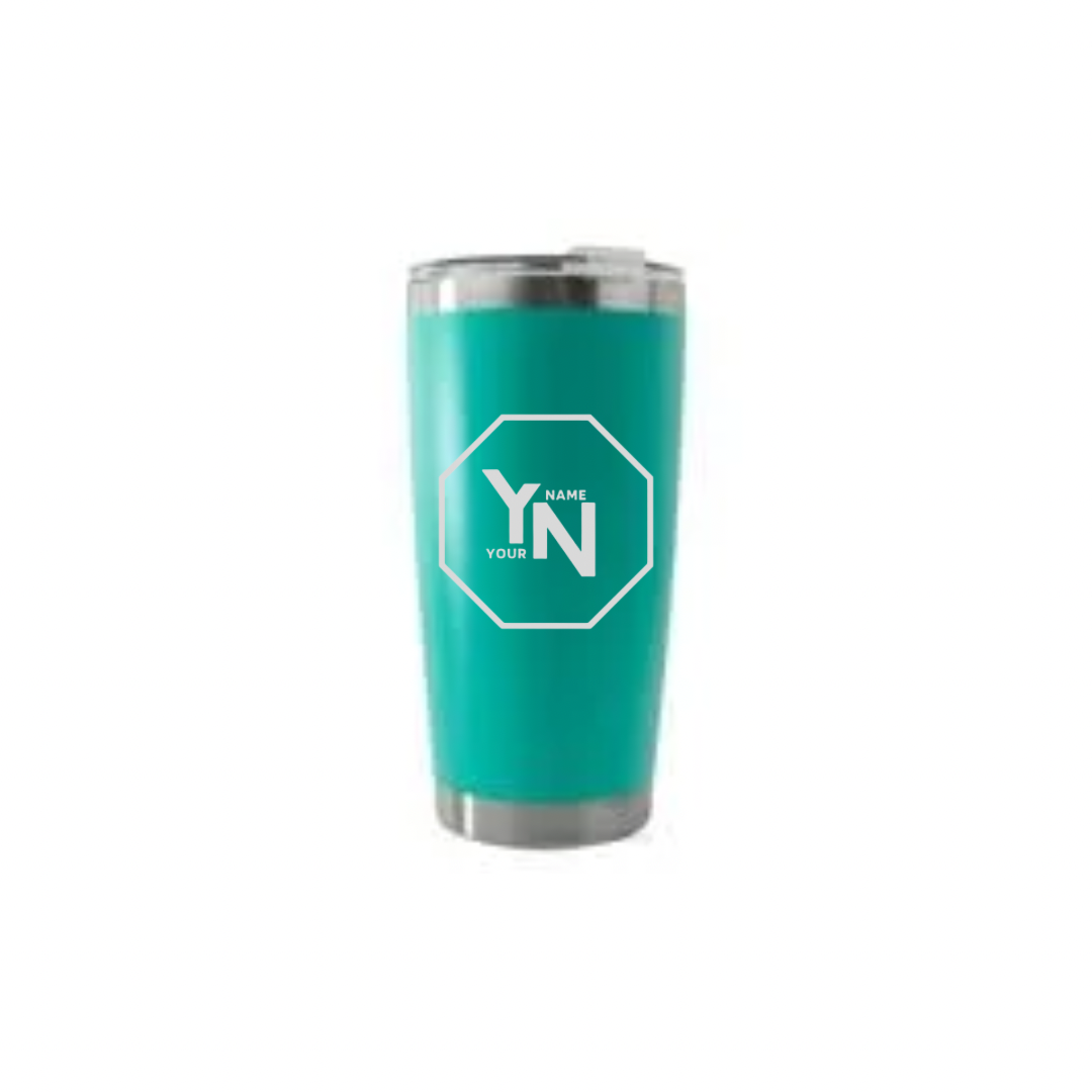 Personalised Gift: Thermal Travel Mug, Logo Design, Your Name & Initials