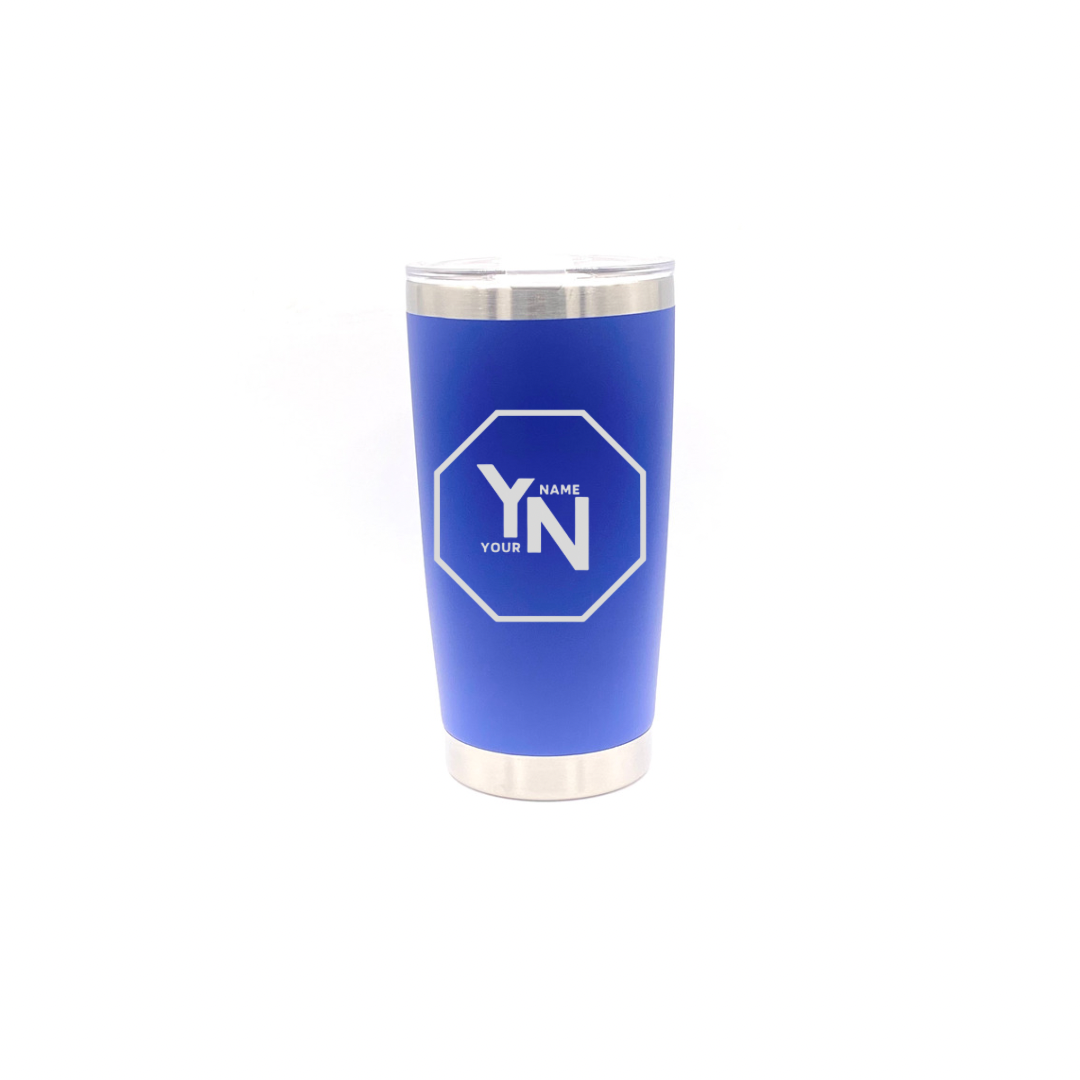 Personalised Gift: Thermal Travel Mug, Logo Design, Your Name & Initials