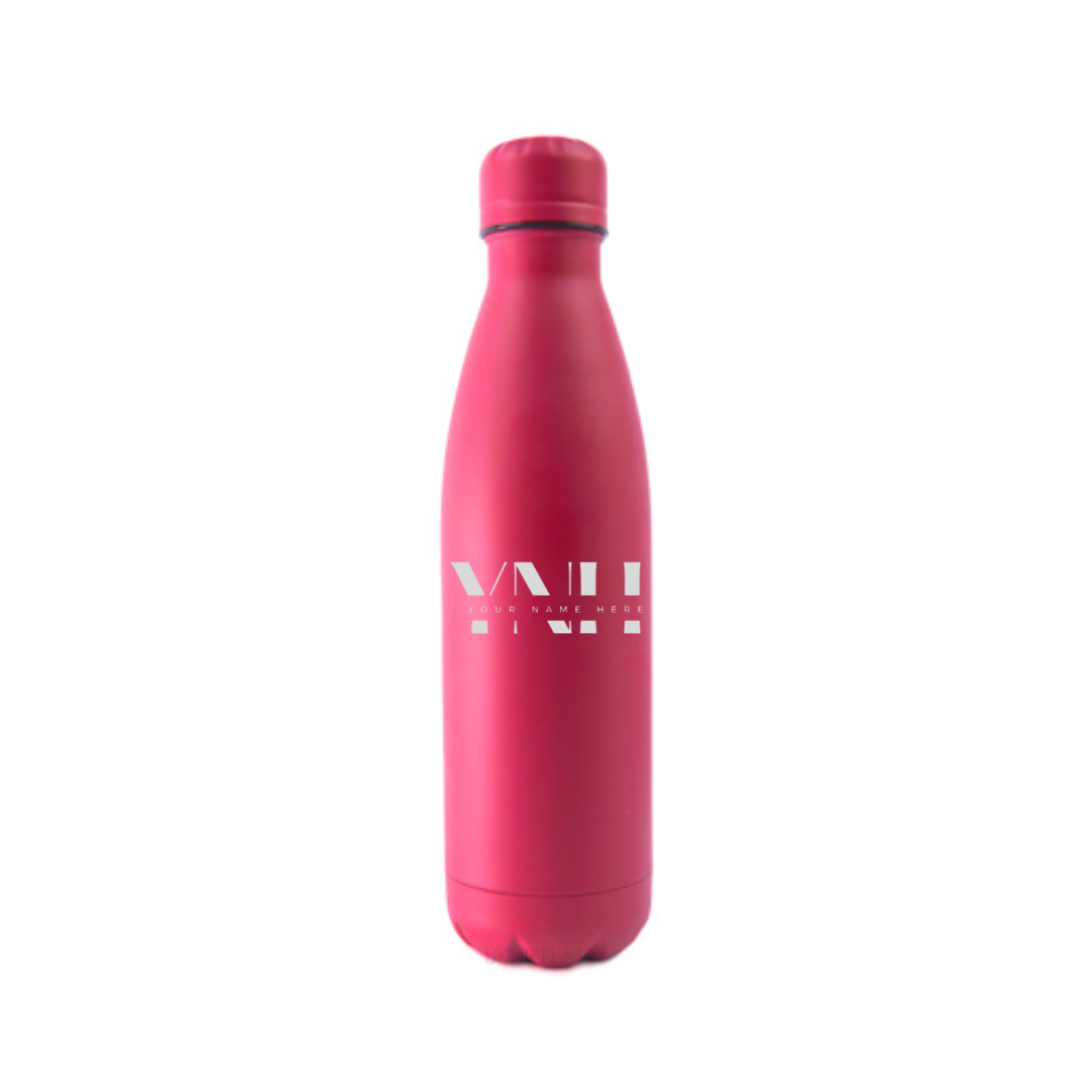 Personalised Gift: Steel Water Bottle, Personalised with Your Name & Initials