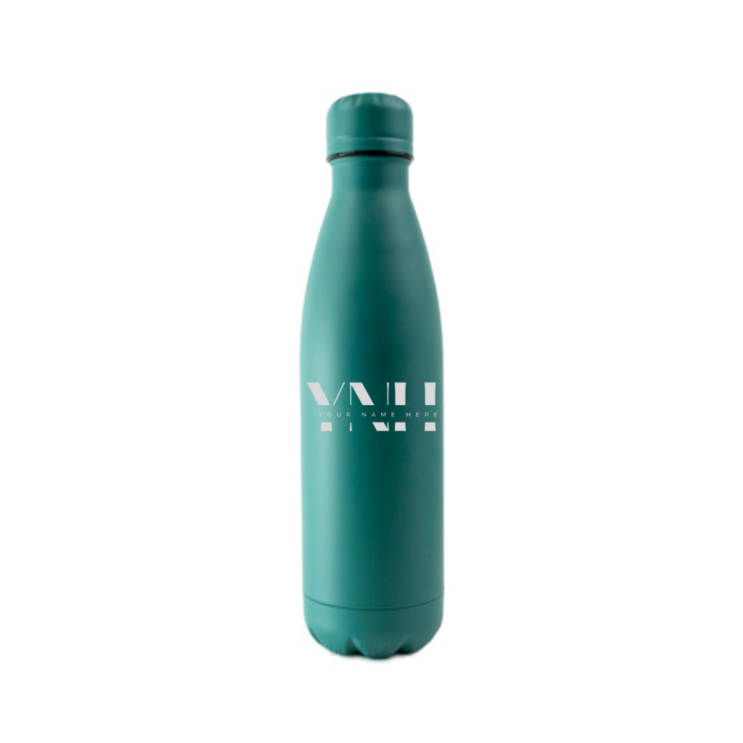 Personalised Gift: Steel Water Bottle, Personalised with Your Name & Initials