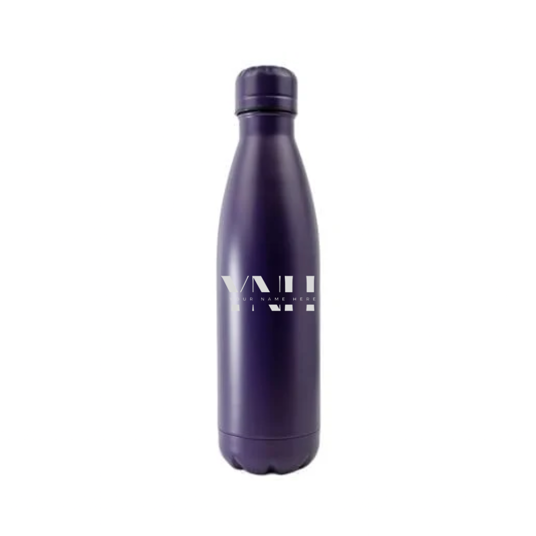 Personalised Gift: Steel Water Bottle, Personalised with Your Name & Initials