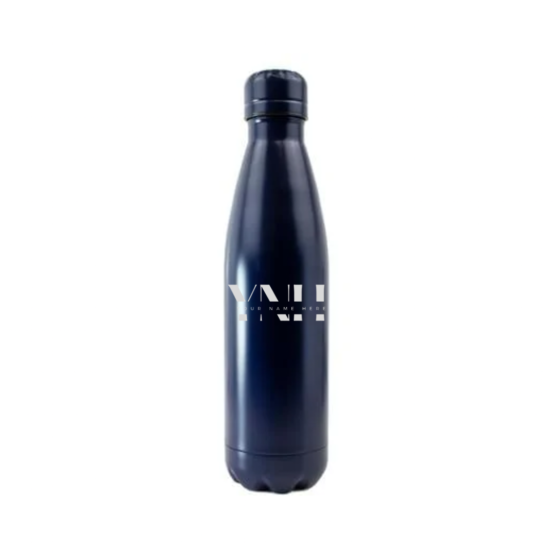 Personalised Gift: Steel Water Bottle, Personalised with Your Name & Initials