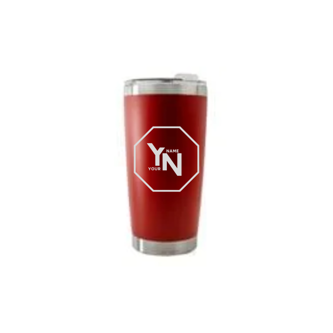 Personalised Gift: Thermal Travel Mug, Logo Design, Your Name & Initials