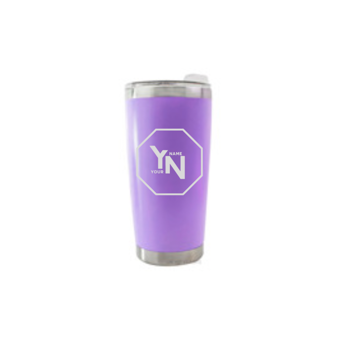 Personalised Gift: Thermal Travel Mug, Logo Design, Your Name & Initials