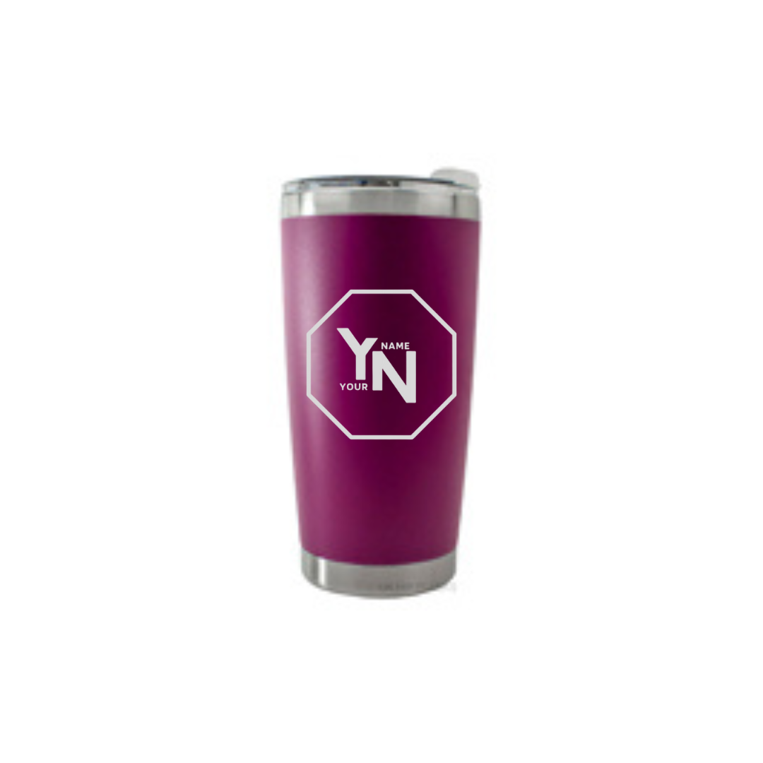 Personalised Gift: Thermal Travel Mug, Logo Design, Your Name & Initials