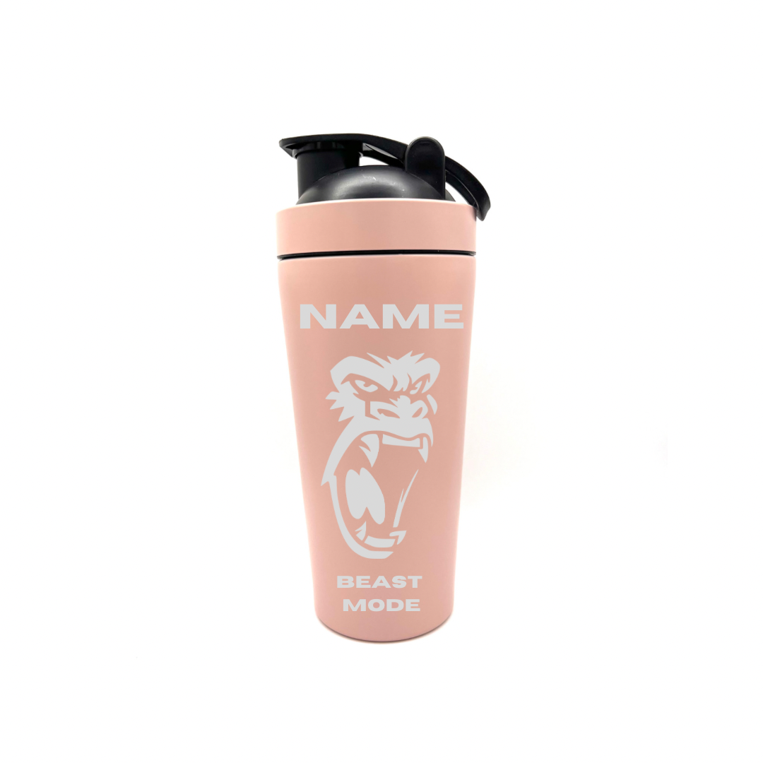 Personalised Gift: Custom Steel Protein Shaker, Fitness Gift