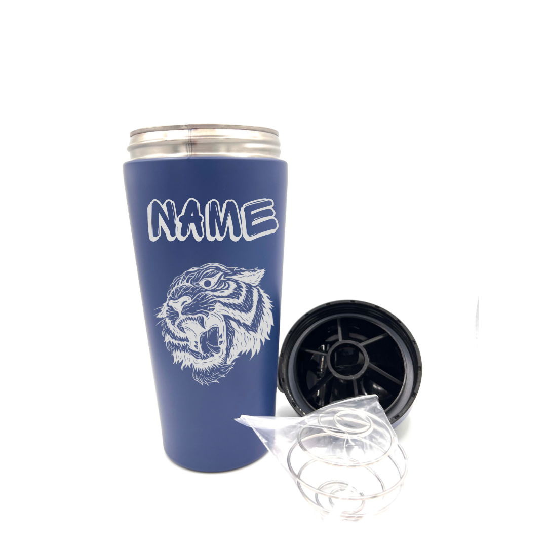 Personalised Gift: Custom Steel Protein Shaker, Fitness Gift, Gym Gift