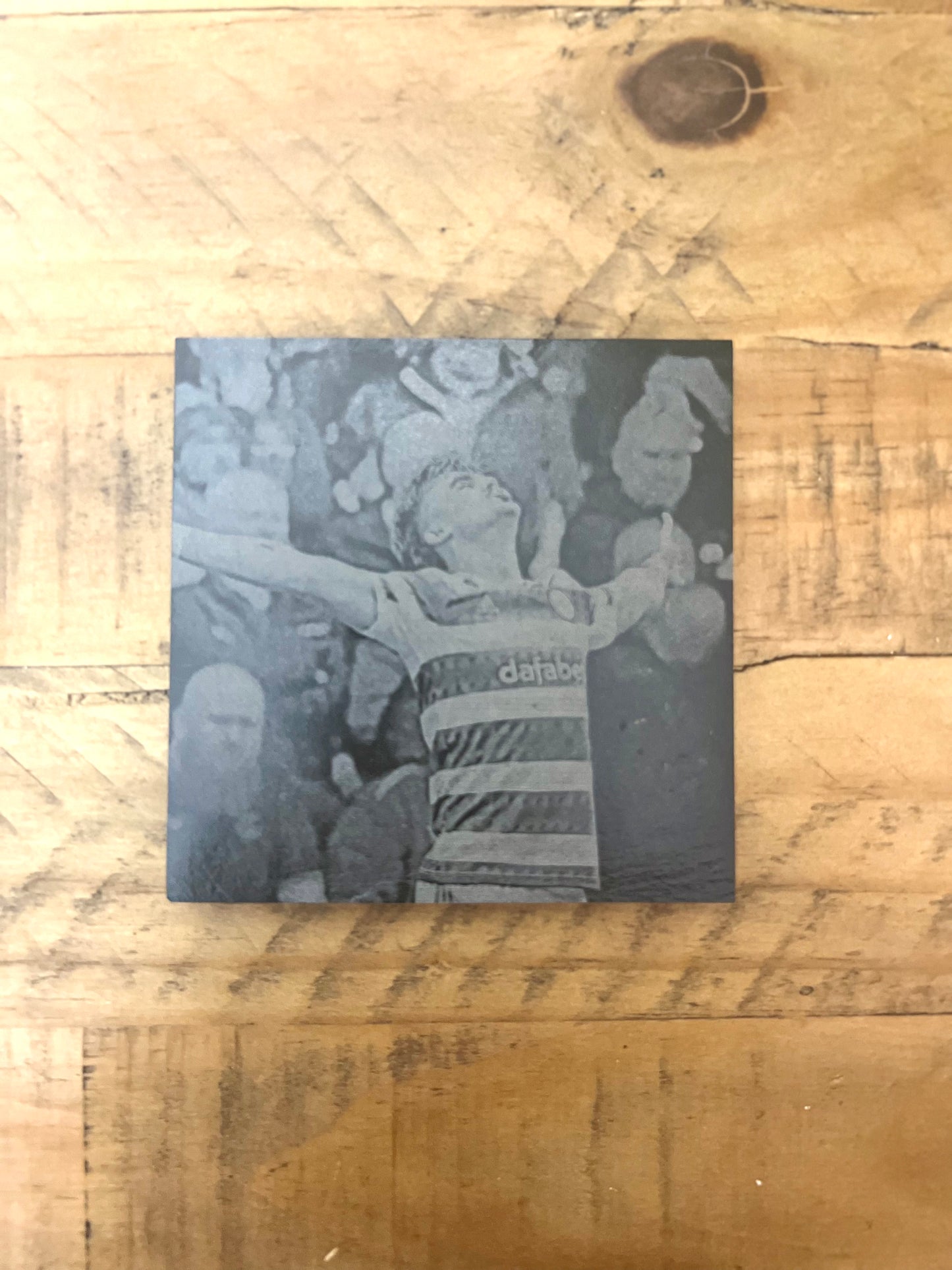 Personalised Gift: Celtic Champions Slate Coaster Gift Set, With Box