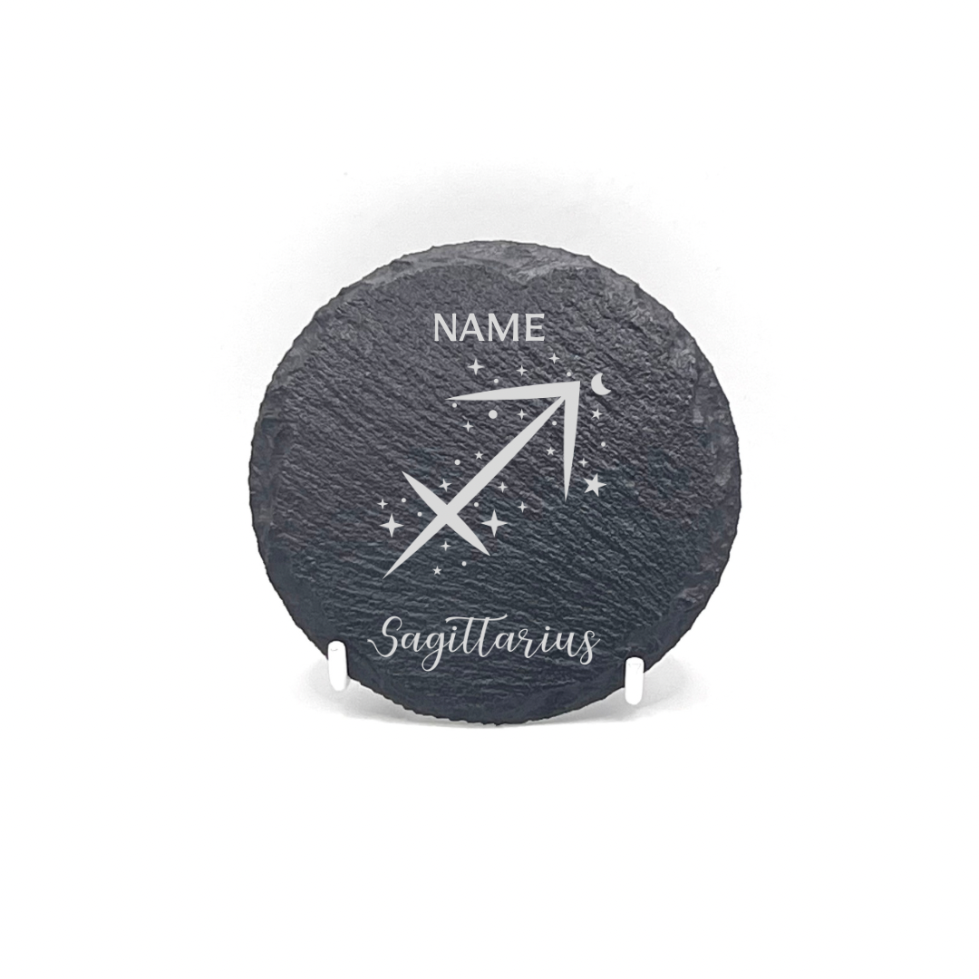 Personalised Gift: Personalised, Slate Coaster, Sign of the Zodiac, Star Sign & Any Name