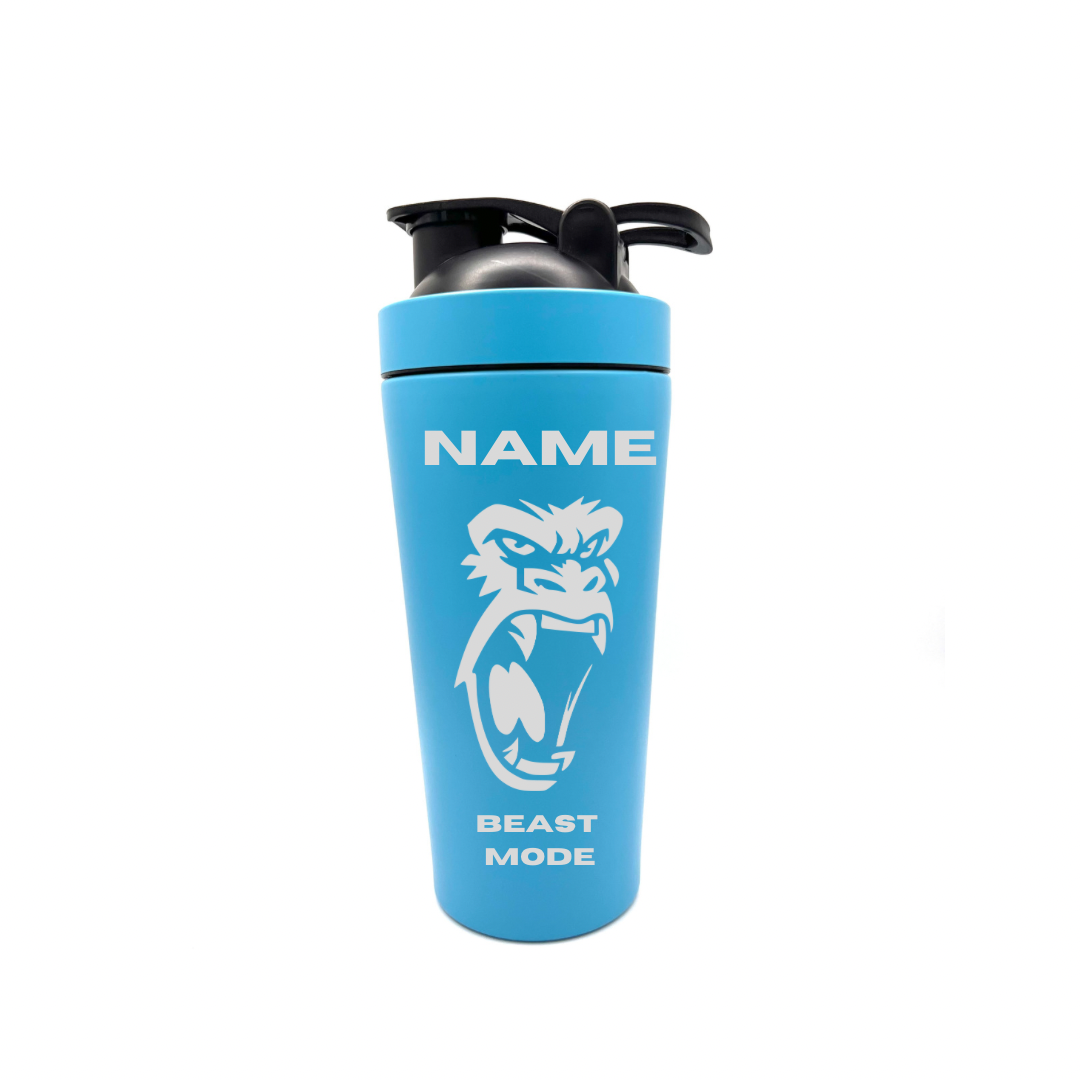 Personalised Gift: Custom Steel Protein Shaker, Fitness Gift