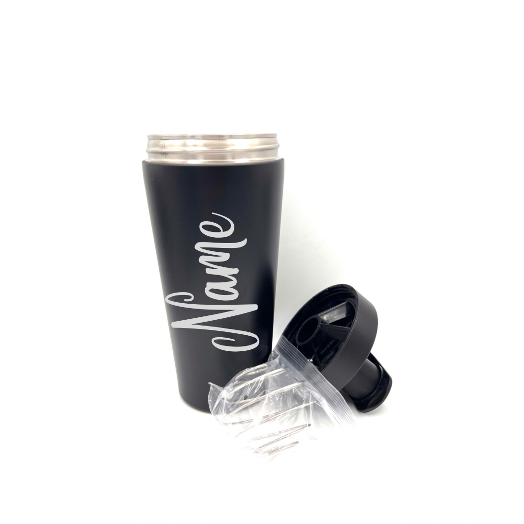 Personalised Gift: Custom Steel Protein Shaker, Fitness Gift, Gym Gift
