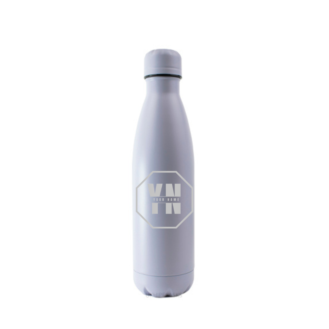 Personalised Gift: Steel Water Bottle, Personalised with Any Name & Initials
