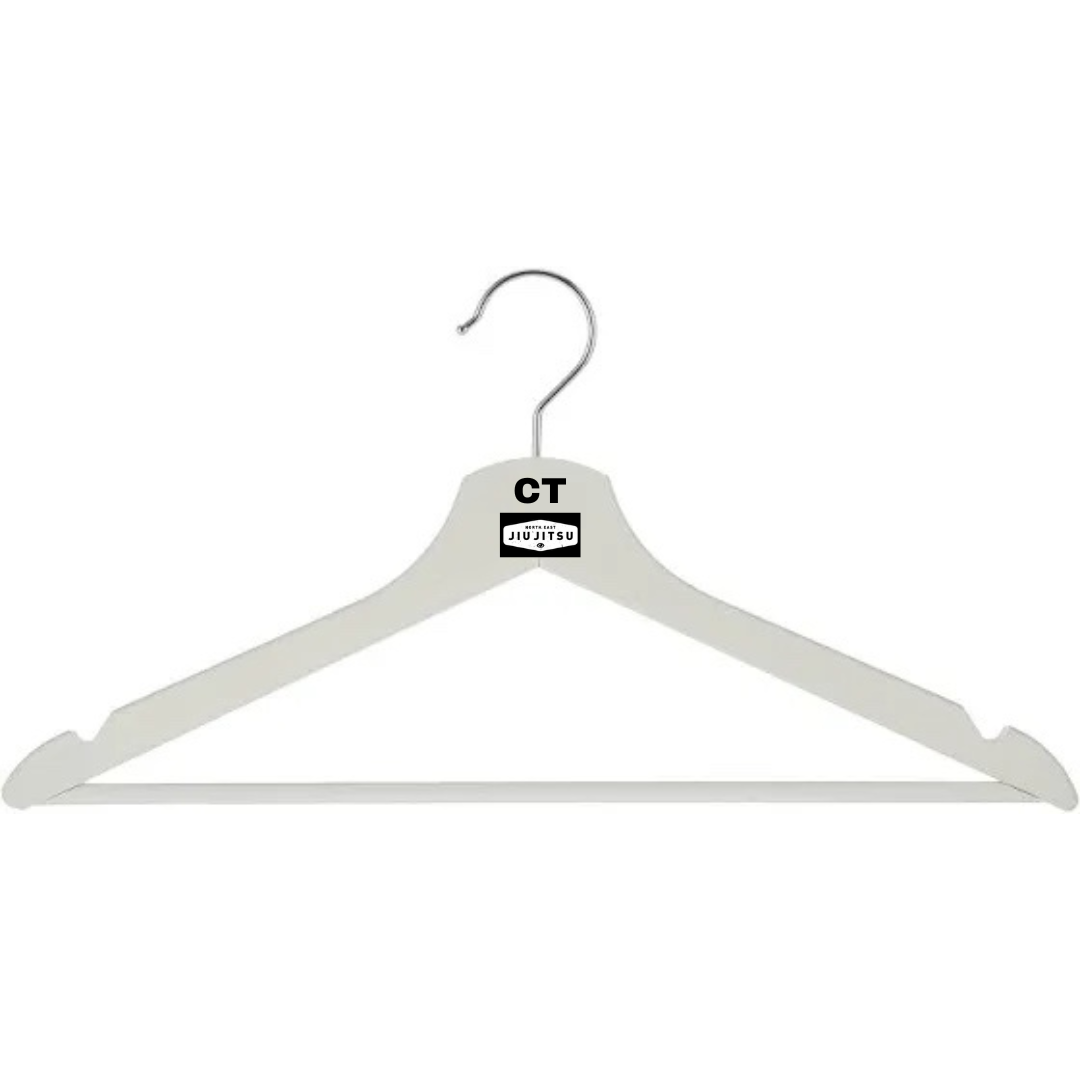 Personalised Gift: Personalised Wooden Coat Hanger, Your Initials & Any Logo