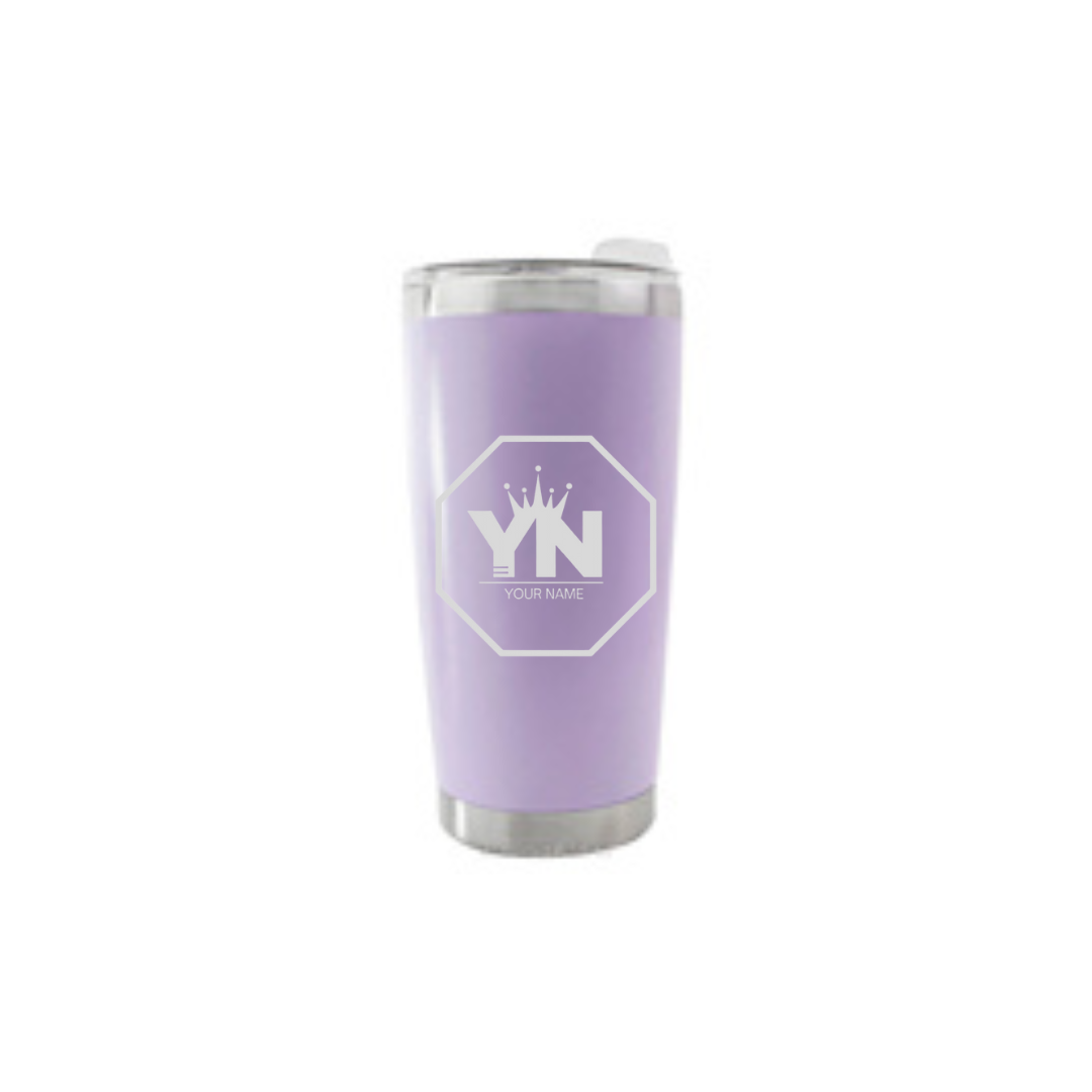 Personalised Gift: Thermal Travel Mug, Logo Design, Your Name & Initials
