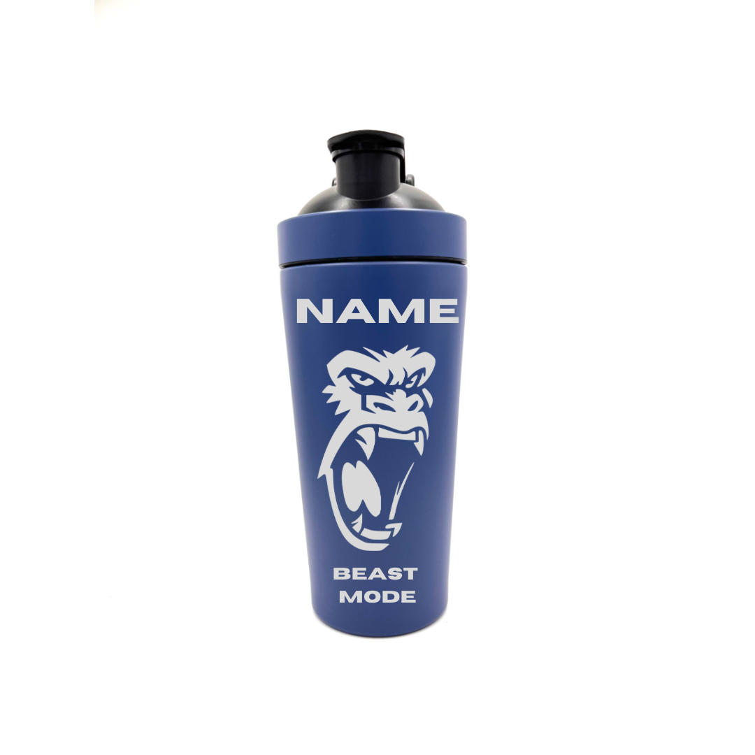 Personalised Gift: Custom Steel Protein Shaker, Fitness Gift