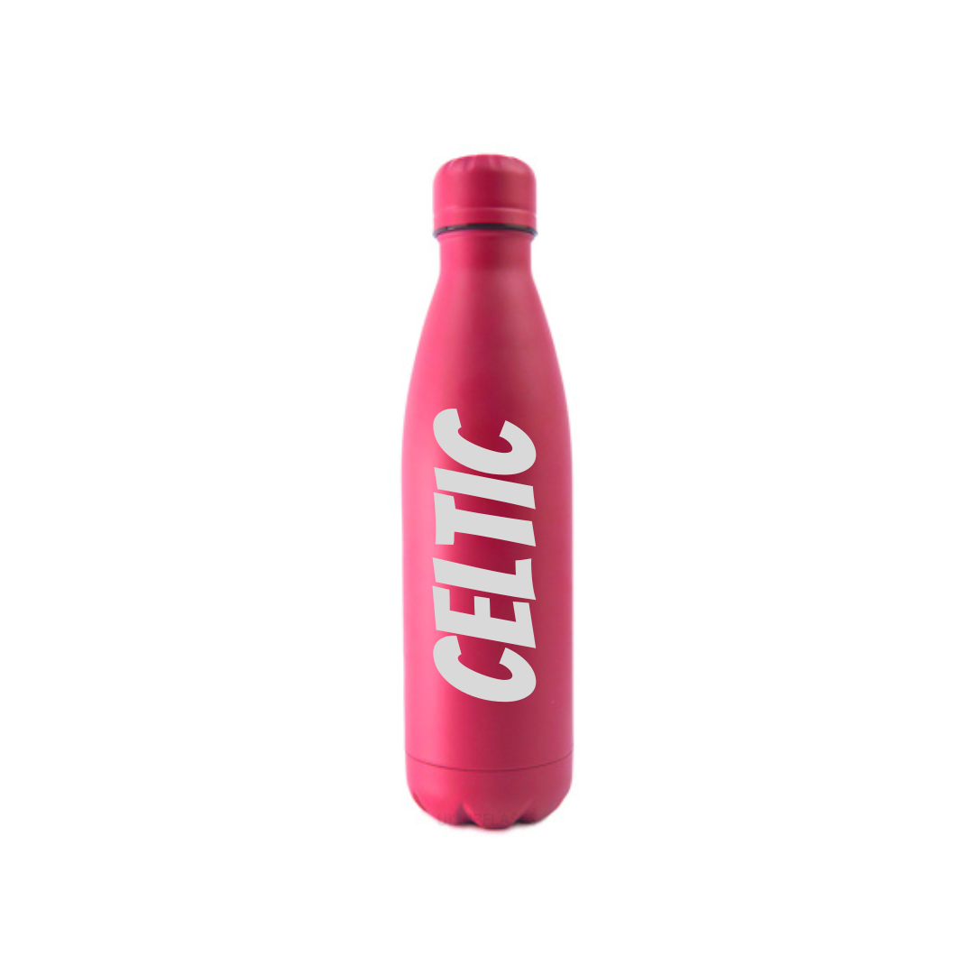 Personalised Gift: Steel Water Bottle, Any Club Name & Any Name