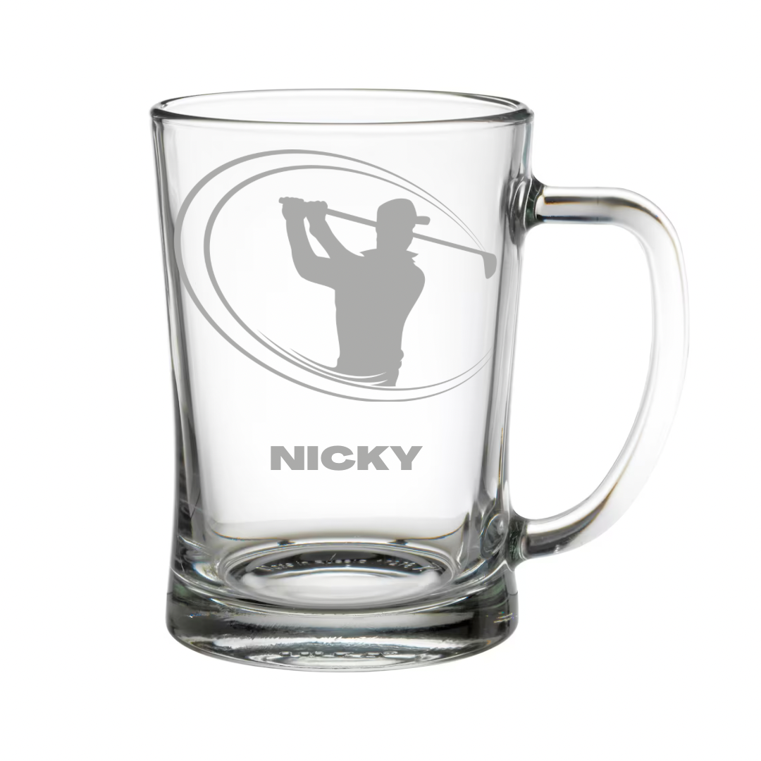 Personalised Gift: Beer Tanker, Golf Design, Any Name