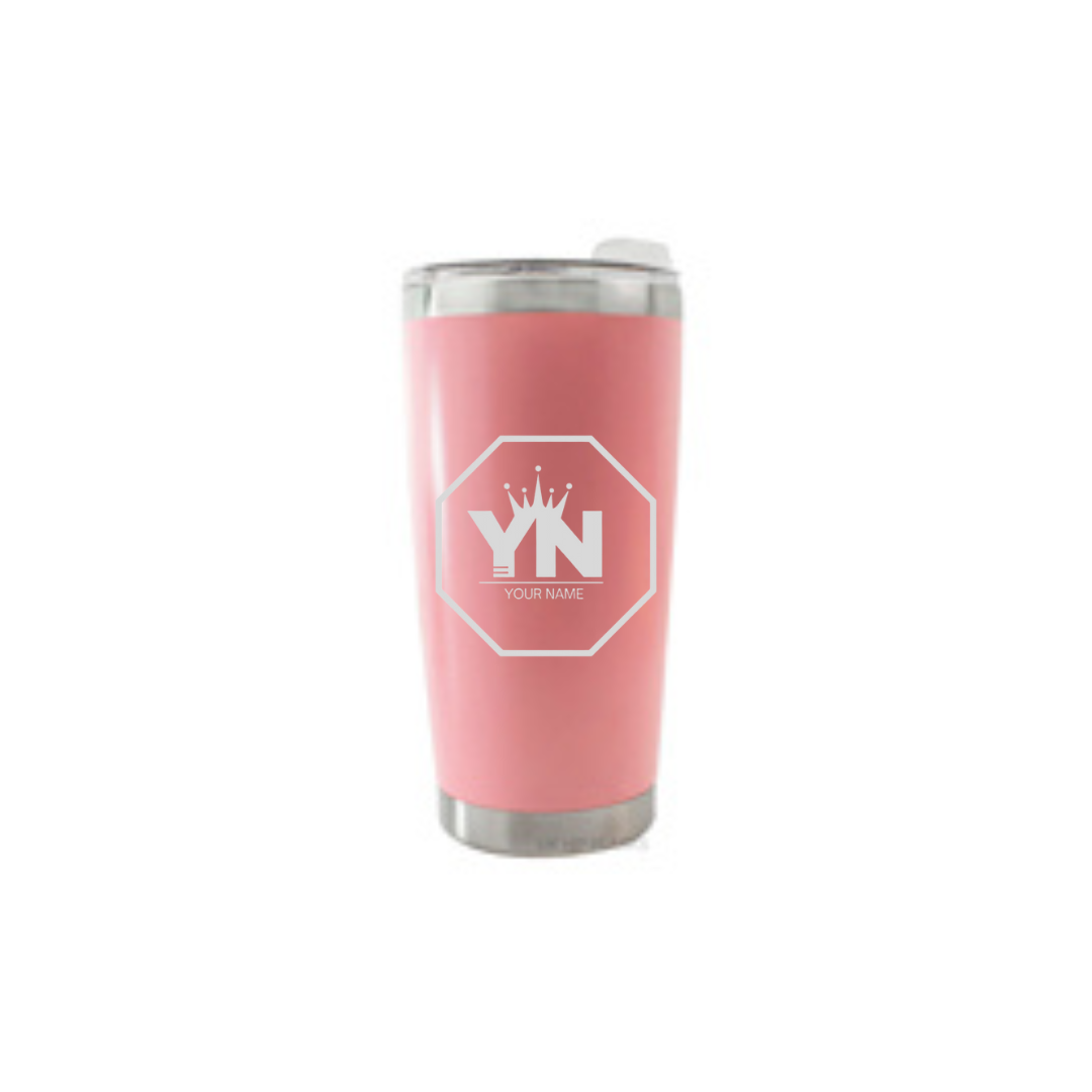 Personalised Gift: Thermal Travel Mug, Logo Design, Your Name & Initials