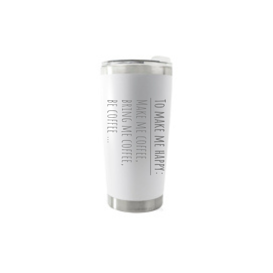 Personalised Gift: Thermal Travel Mug, Bring Me My Coffee Design
