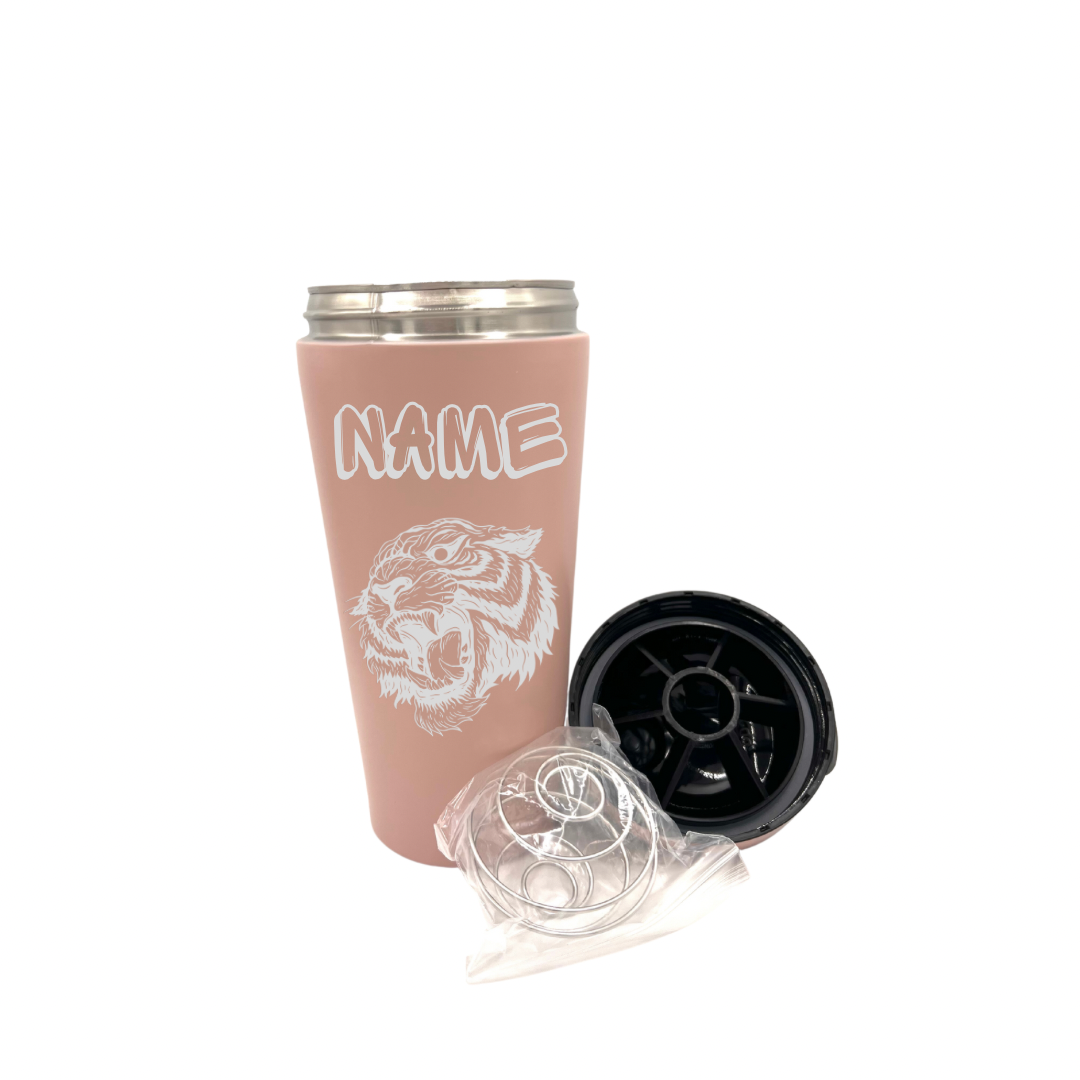 Personalised Gift: Custom Steel Protein Shaker, Fitness Gift, Gym Gift