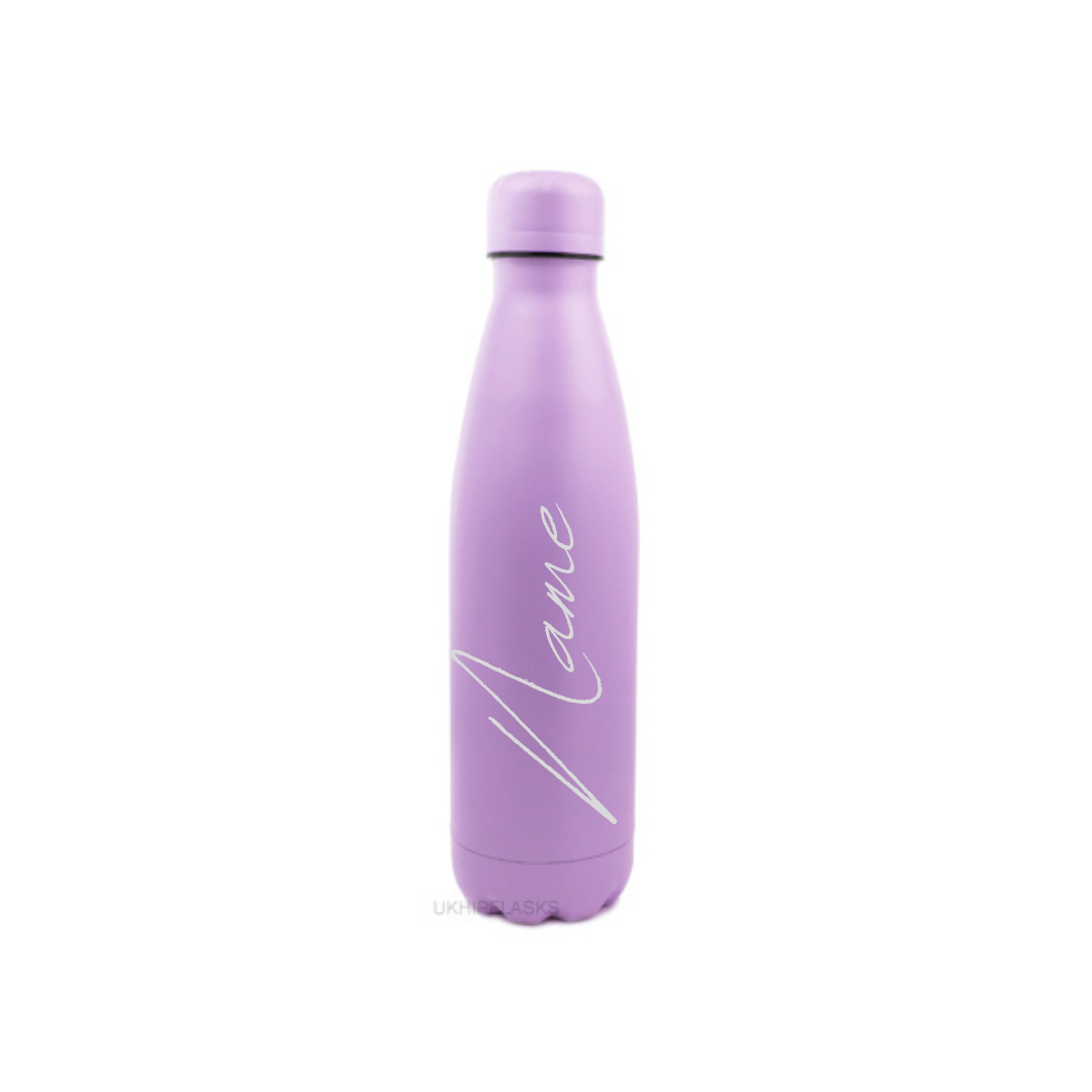 Personalised Gift: Steel Water Bottle, Personalised with Any Name