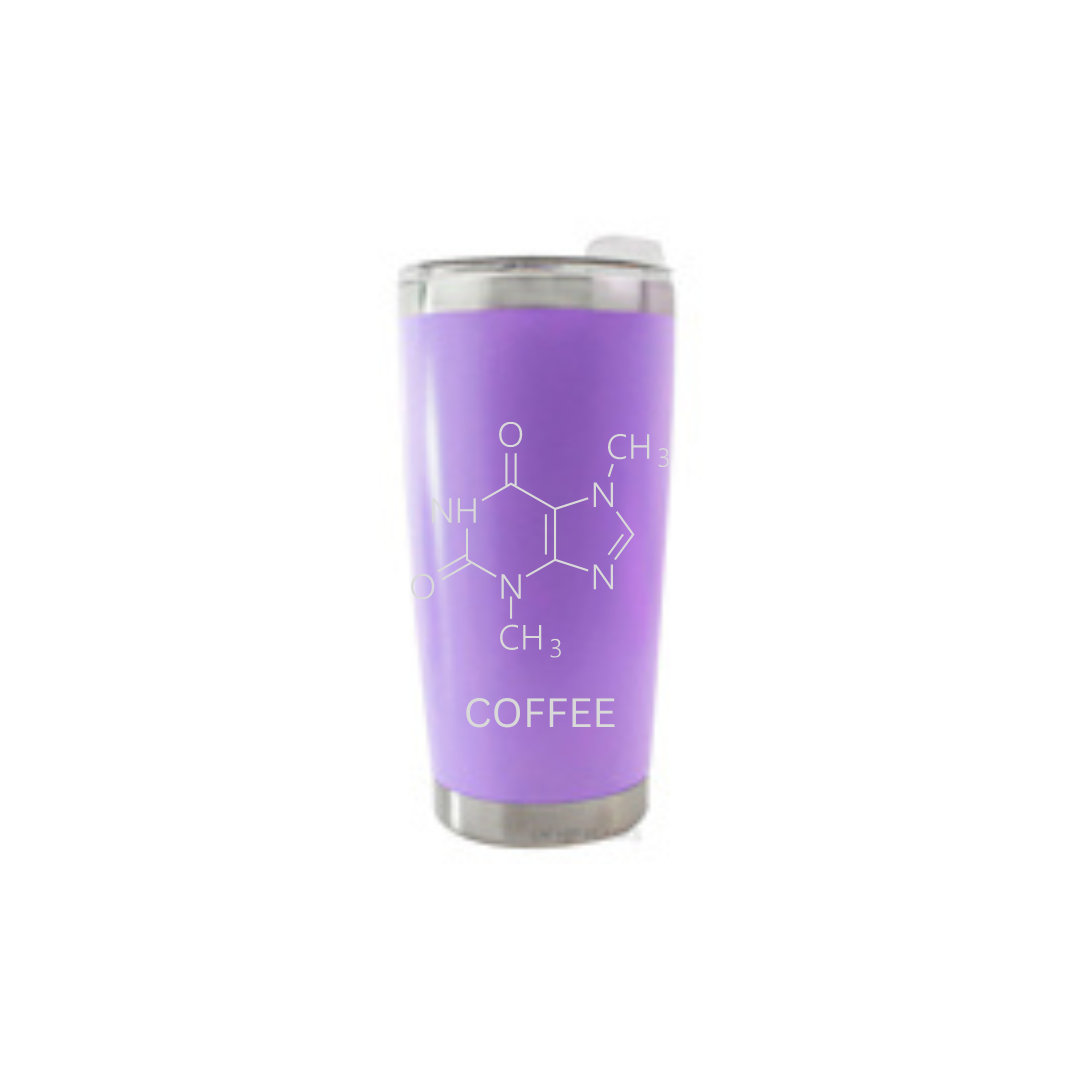 Personalised Gift: Thermal Travel Mug, Coffee Chemical Compound Design