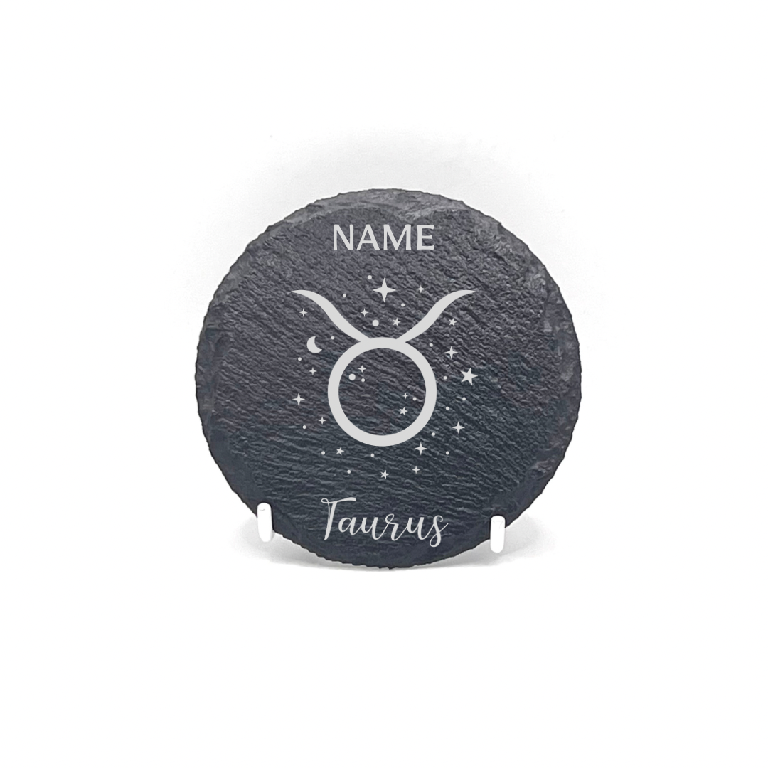 Personalised Gift: Personalised, Slate Coaster, Sign of the Zodiac, Star Sign & Any Name