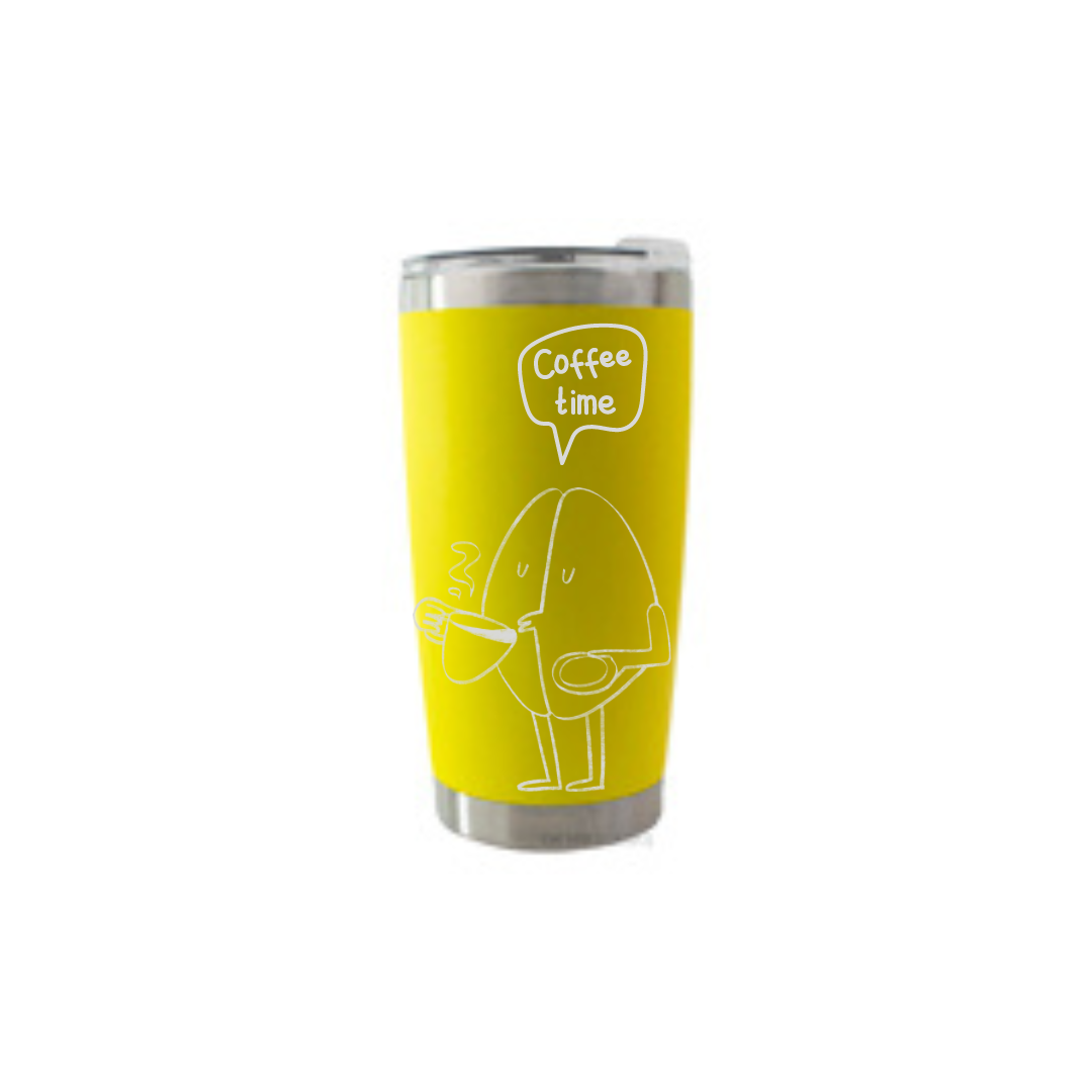 Personalised Gift: Thermal Travel Mug, Coffee Time Design
