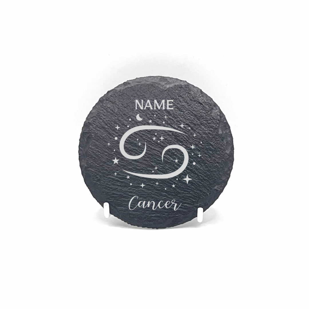 Personalised Gift: Personalised, Slate Coaster, Sign of the Zodiac, Star Sign & Any Name