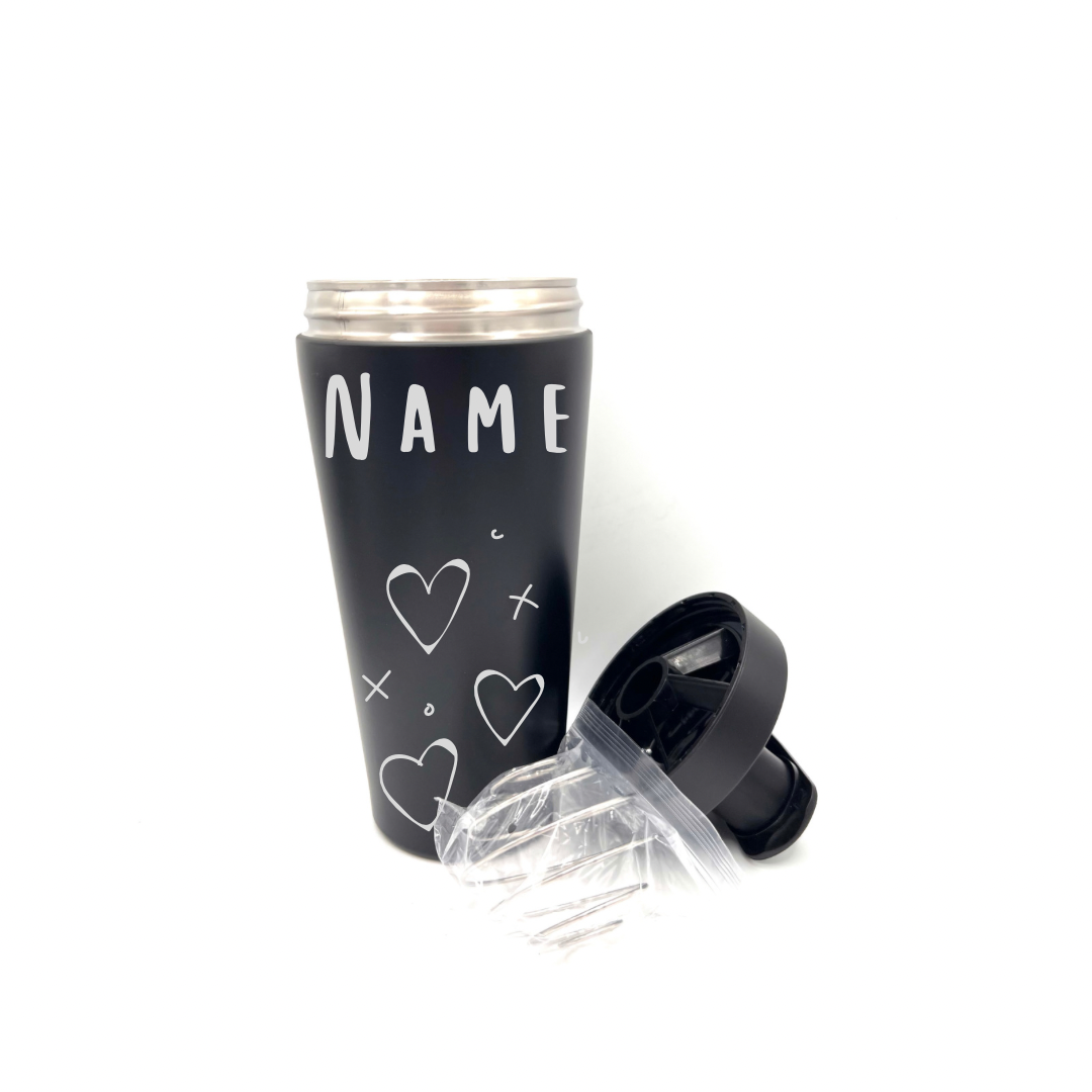 Personalised Gift: Custom Steel Protein Shaker, Fitness Gift, Gym Gift