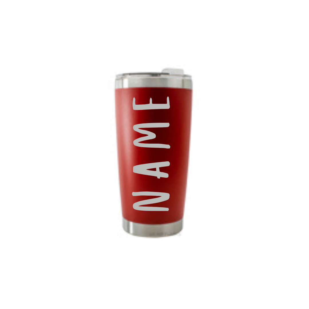 Personalised Gift: Thermal Travel Mug, Shit Happen’s Coffee Helps Design
