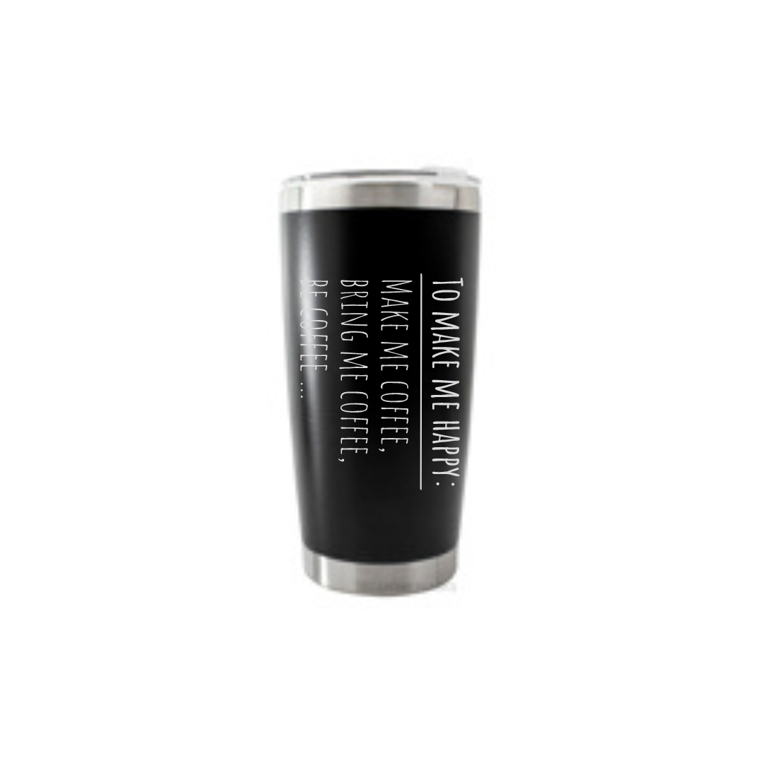 Personalised Gift: Thermal Travel Mug, Bring Me My Coffee Design
