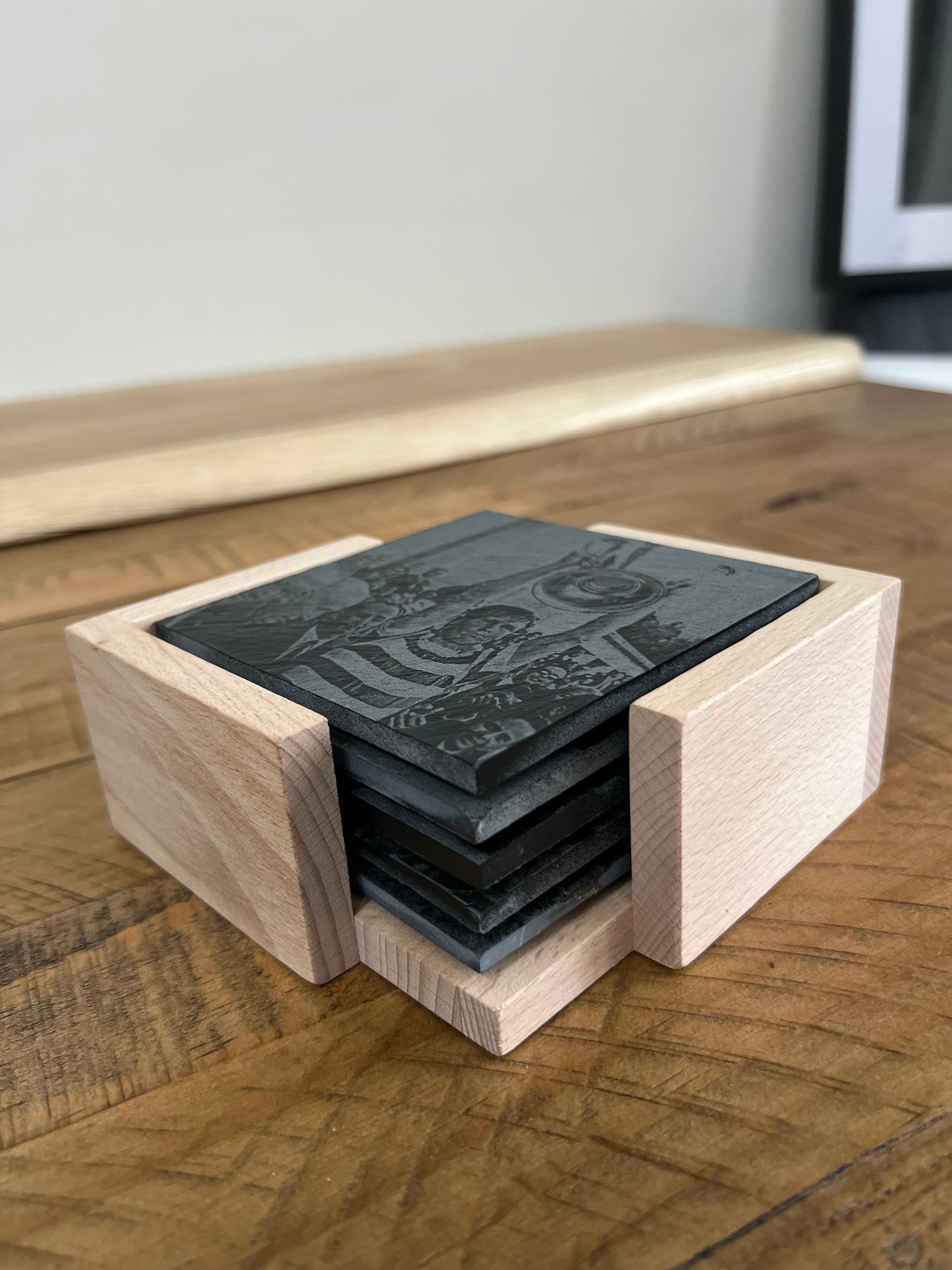 Personalised Gift: Celtic Legends, Slate Coaster Gift Set, With Box