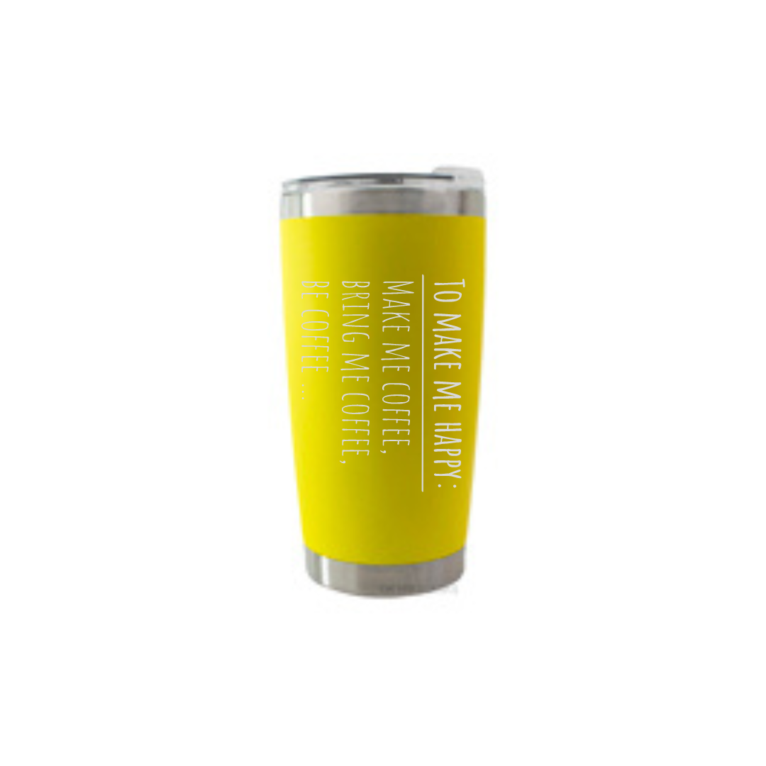 Personalised Gift: Thermal Travel Mug, Bring Me My Coffee Design