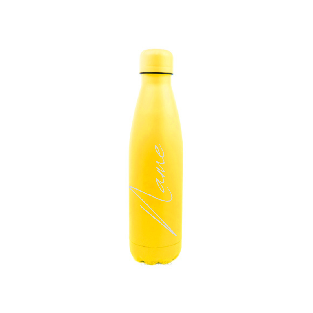 Personalised Gift: Steel Water Bottle, Personalised with Any Name