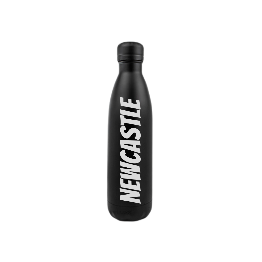 Personalised Gift: Steel Water Bottle, Any Club Name & Any Name