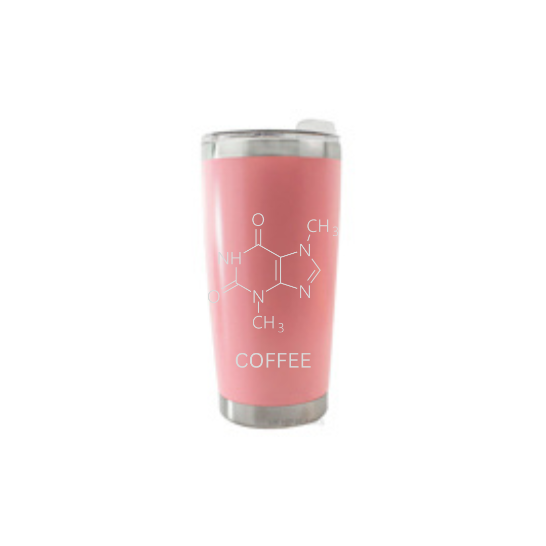 Personalised Gift: Thermal Travel Mug, Coffee Chemical Compound Design