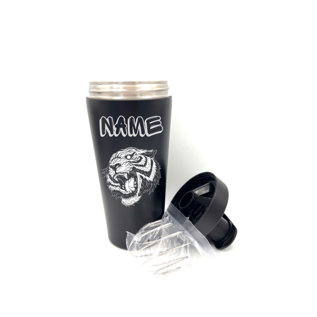 Personalised Gift: Custom Steel Protein Shaker, Fitness Gift, Gym Gift