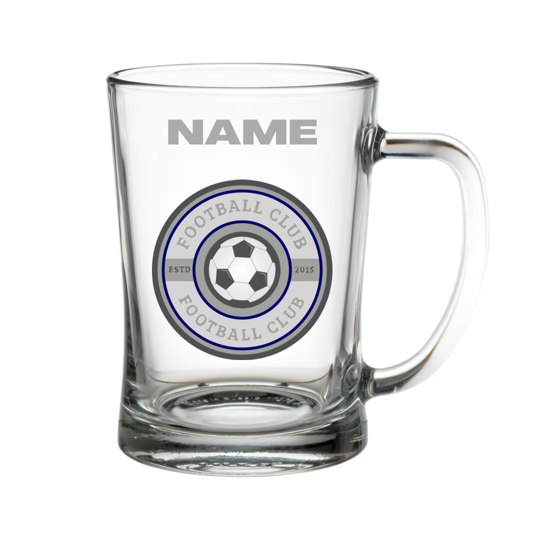 Personalised Gift: Beer Tanker, Football Design, Any Club Badge, Any Name