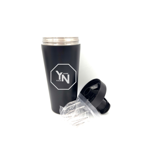 Personalised Gift: Custom Steel Protein Shaker, Fitness Gift, Gym Gift, Any Name & Initials