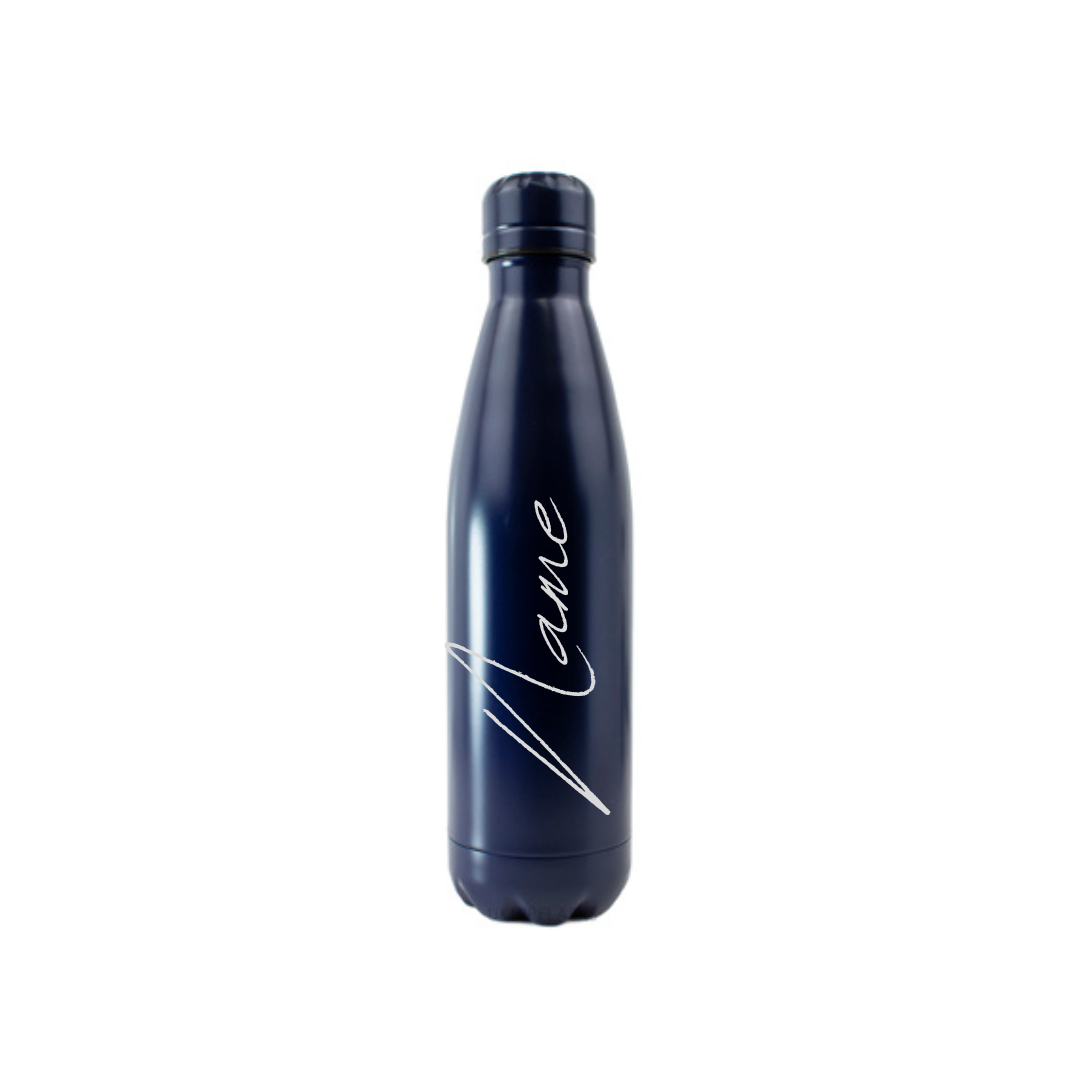 Personalised Gift: Steel Water Bottle, Personalised with Any Name