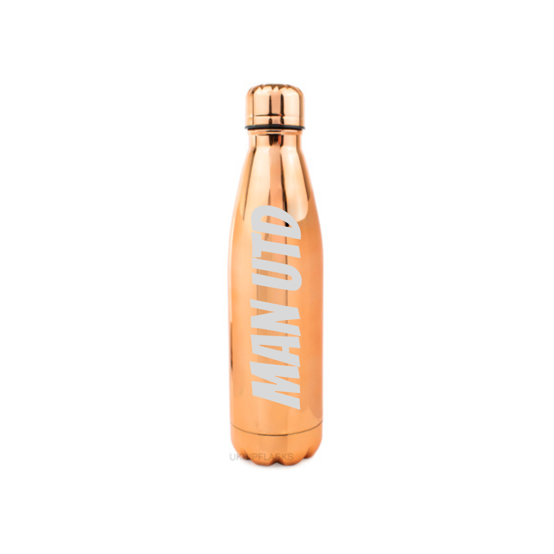 Personalised Gift: Steel Water Bottle, Any Club Name & Any Name