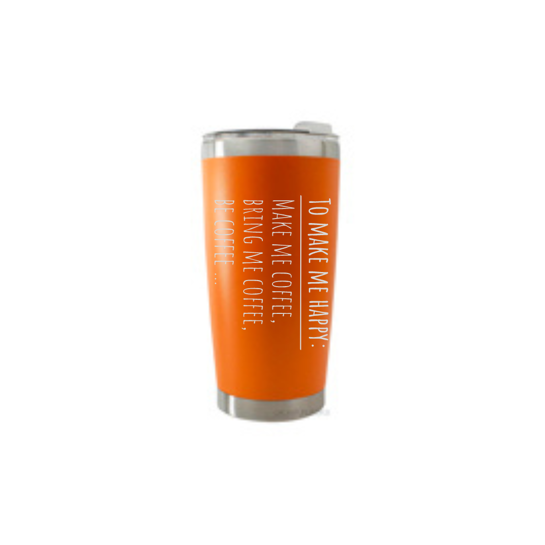 Personalised Gift: Thermal Travel Mug, Bring Me My Coffee Design