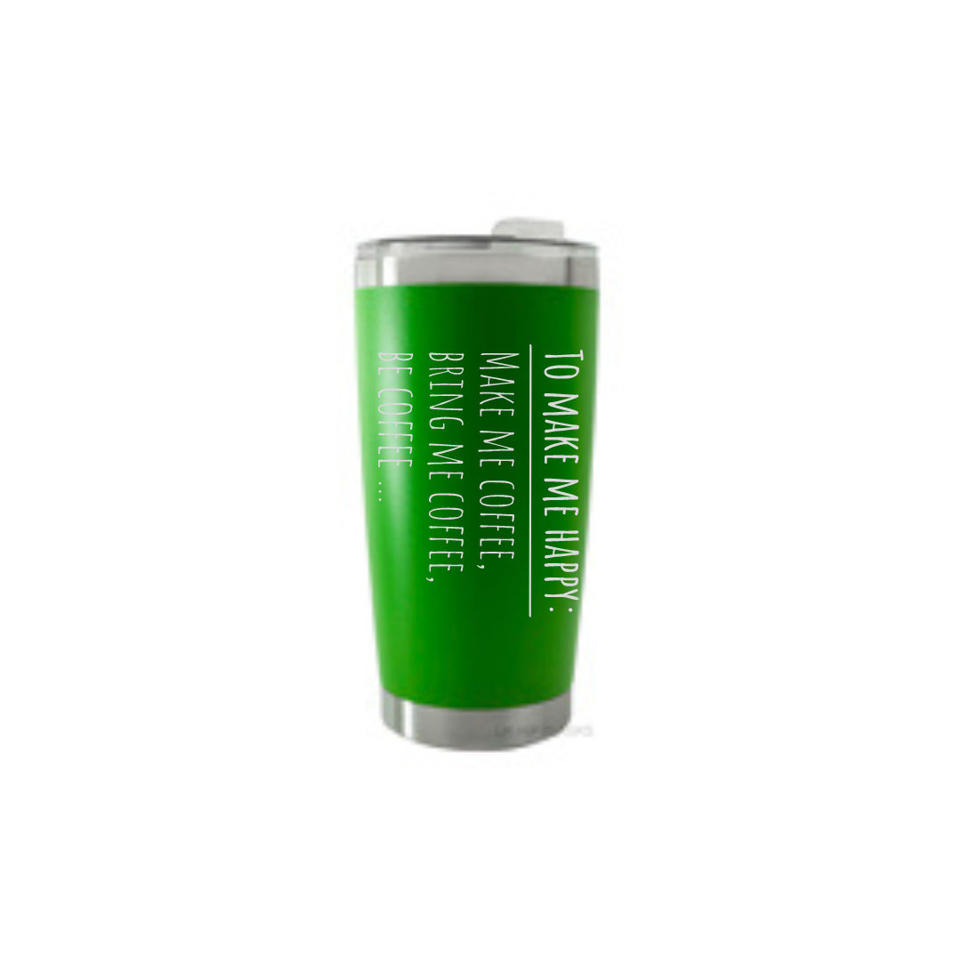 Personalised Gift: Thermal Travel Mug, Bring Me My Coffee Design