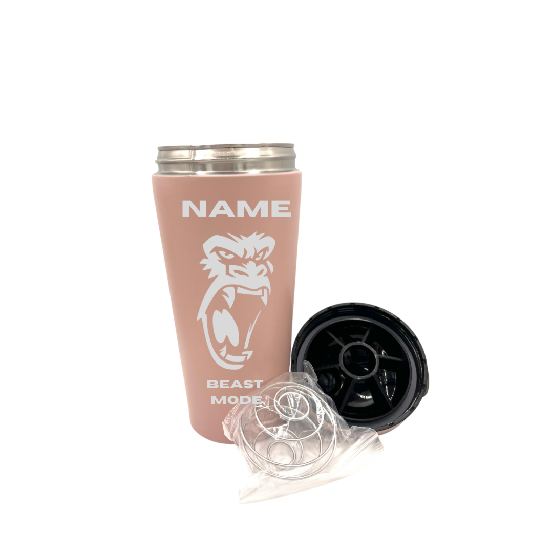 Personalised Gift: Custom Steel Protein Shaker, Fitness Gift