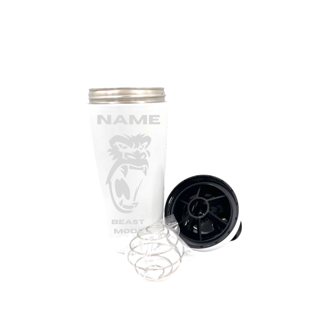 Personalised Gift: Custom Steel Protein Shaker, Fitness Gift