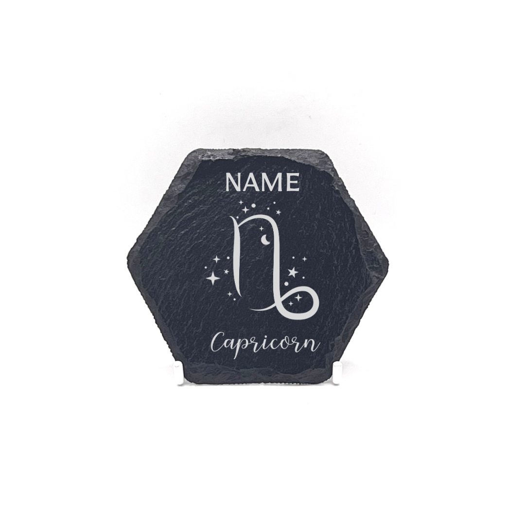 Personalised Gift: Personalised, Slate Coaster, Sign of the Zodiac, Star Sign & Any Name