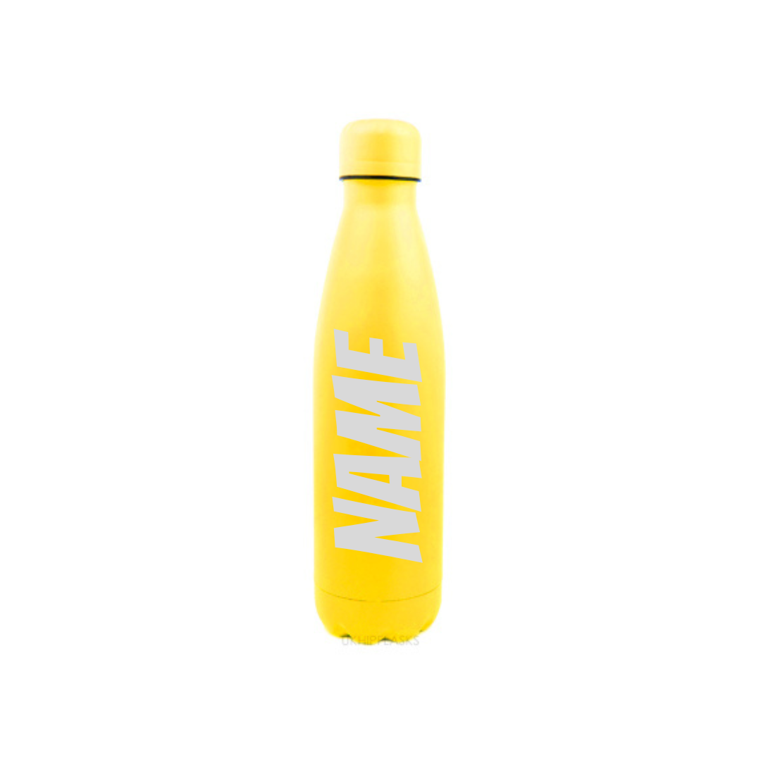 Personalised Gift: Steel Water Bottle, Any Club Name & Any Name
