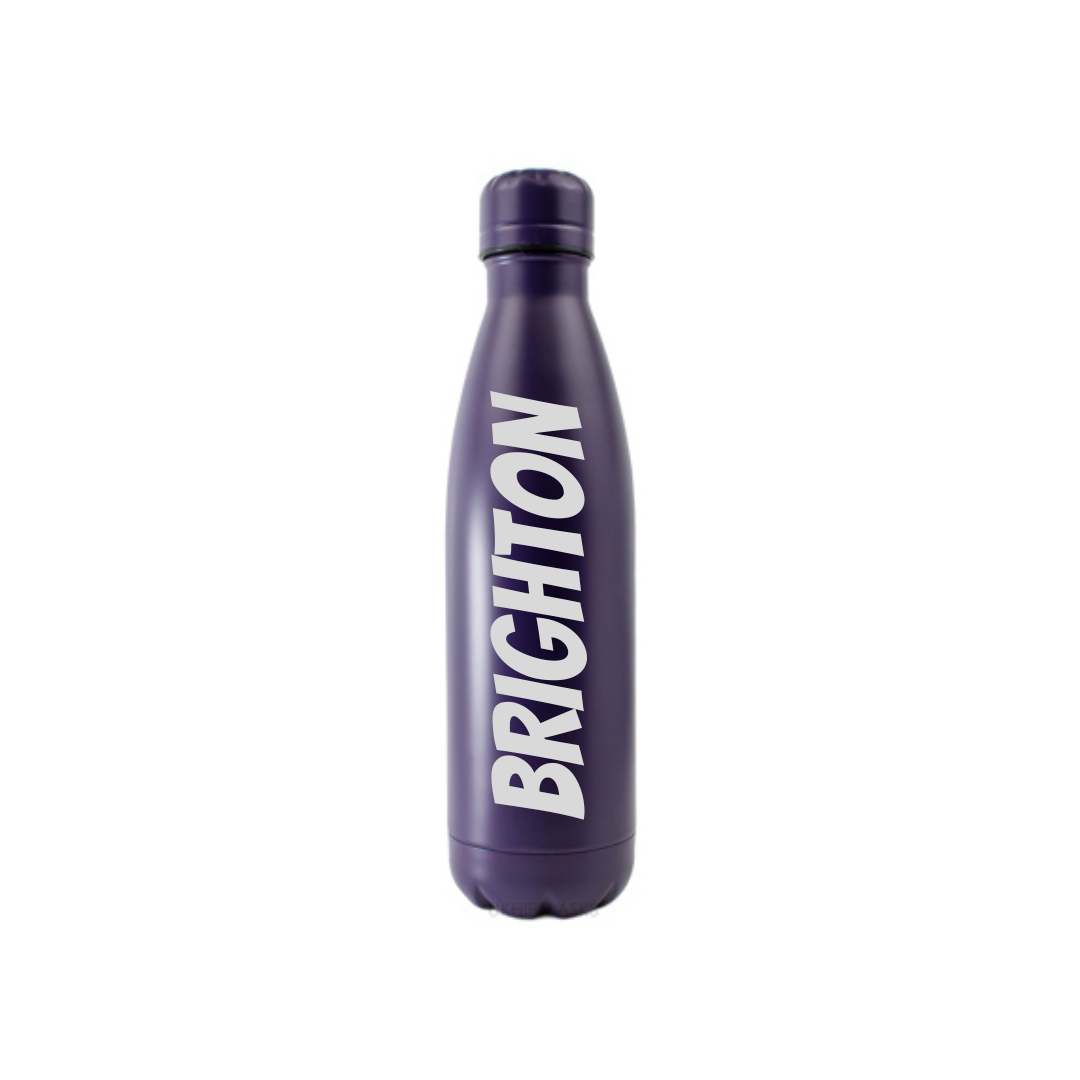 Personalised Gift: Steel Water Bottle, Any Club Name & Any Name