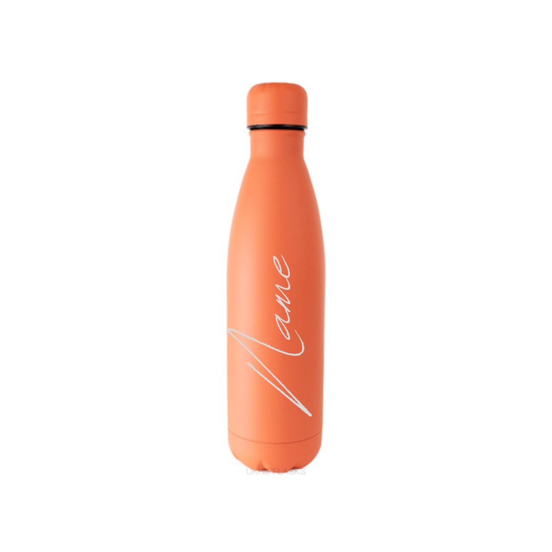 Personalised Gift: Steel Water Bottle, Personalised with Any Name